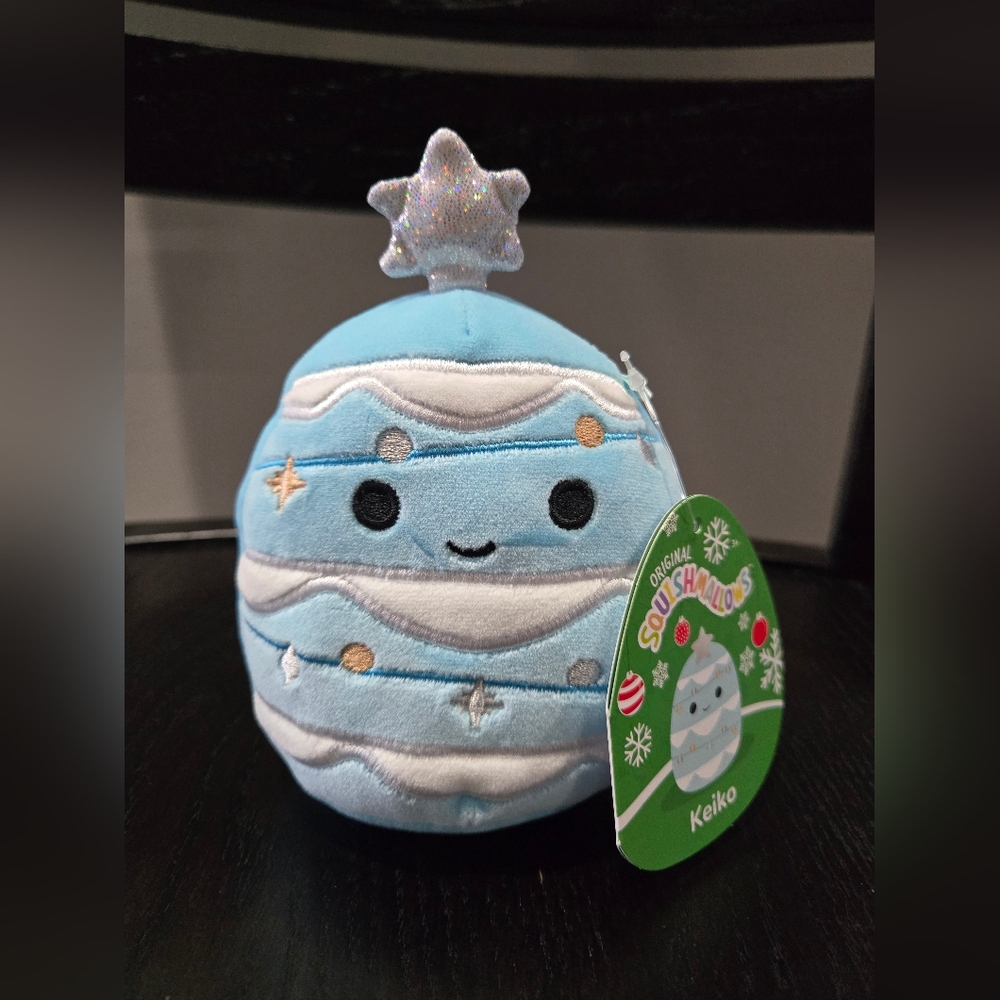 Blue Christmas Tree Squishmallow, 5" - Keiko, Holiday Squishmallow